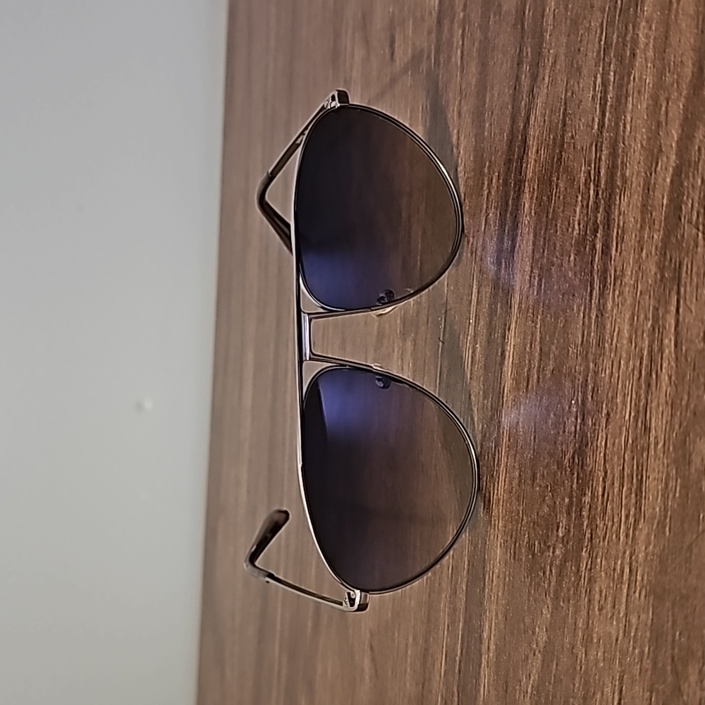 Diane Von Furstenberg DVF 852S 717 Silver Aviator Sunglasses
